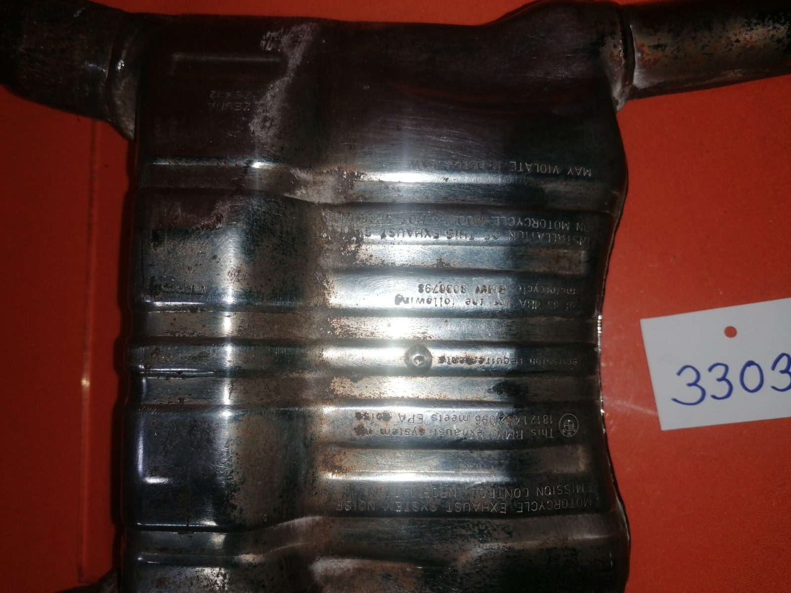 BMW R80 R100 RS RT Auspuff Mittelschalldämpfer Sammler 33031