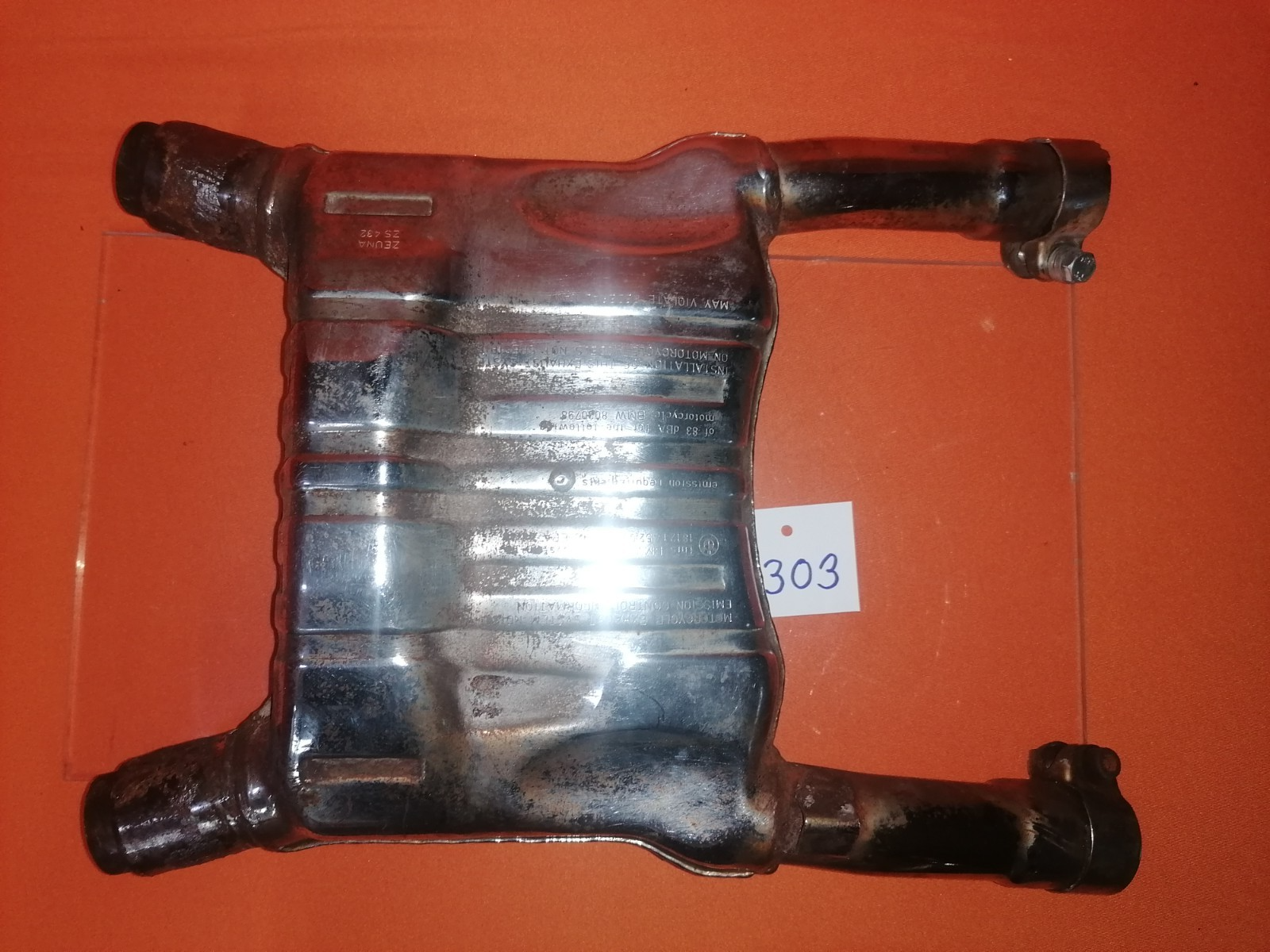 BMW R80 R100 RS RT Auspuff Mittelschalldämpfer Sammler 33034