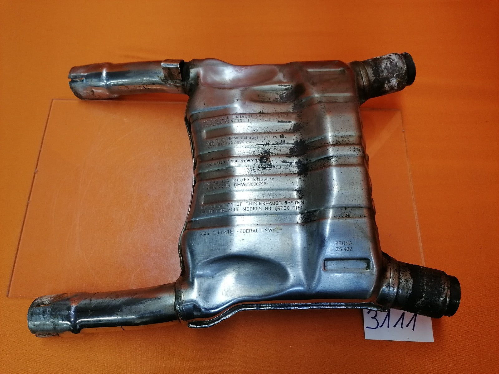 BMW R80 R100 Monolever Auspuff Schalldämpfer Sammler2