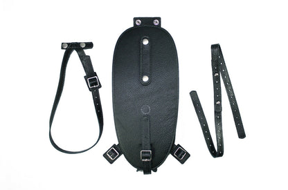 Tankrucksack Leder schwarz Cafe Racer Bobber 5