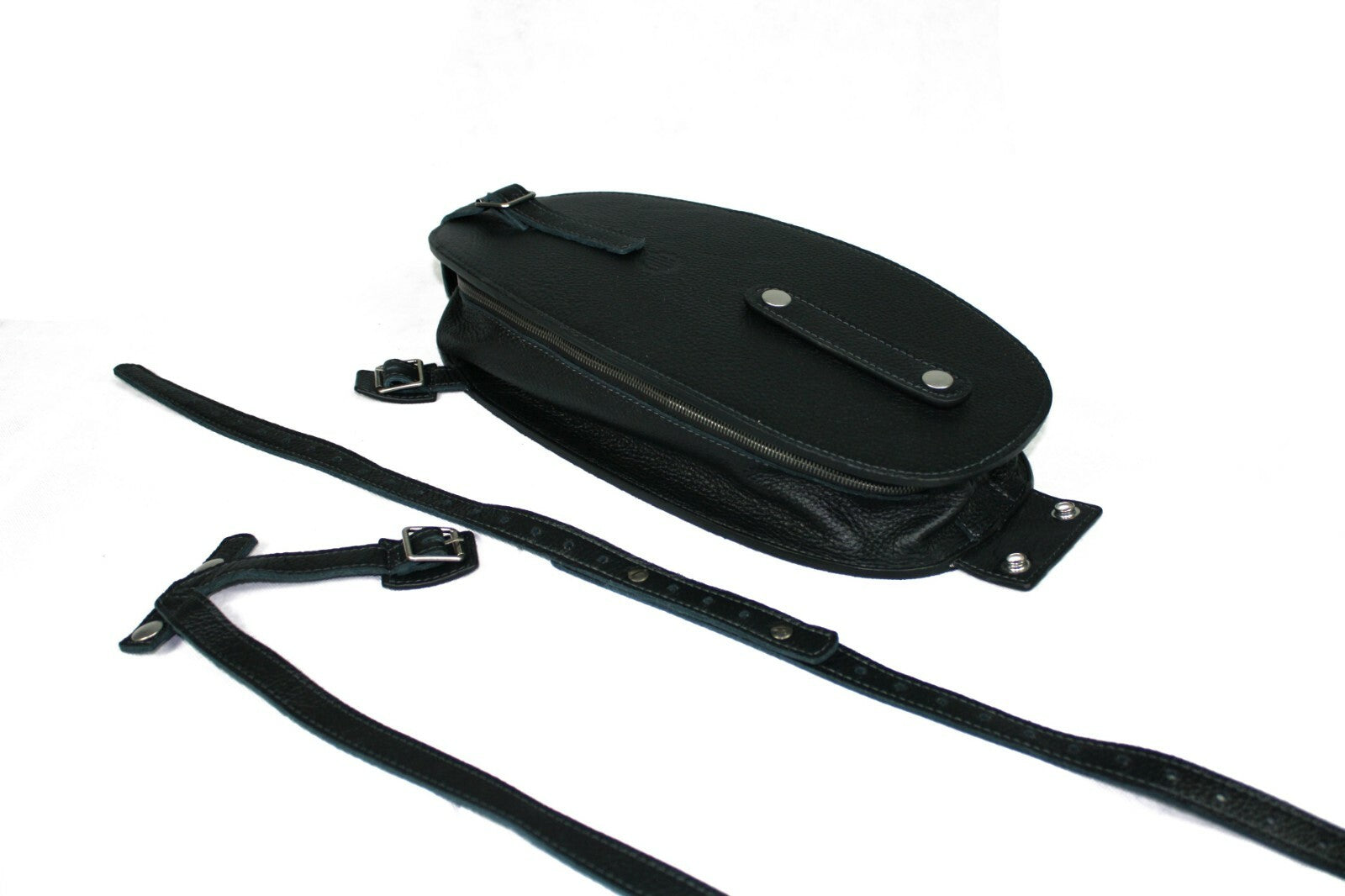 Tankrucksack Leder schwarz Cafe Racer Bobber 0