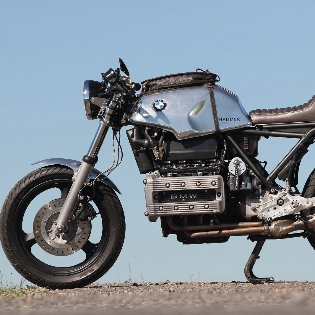 Tankrucksack Leder schwarz Cafe Racer Bobber 1