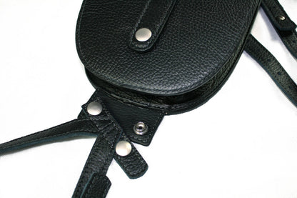 Tankrucksack Leder schwarz Cafe Racer Bobber 3