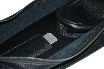 Tankrucksack Leder schwarz Cafe Racer Bobber 7