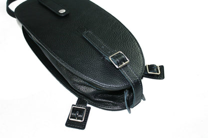 Tankrucksack Leder schwarz Cafe Racer Bobber 4